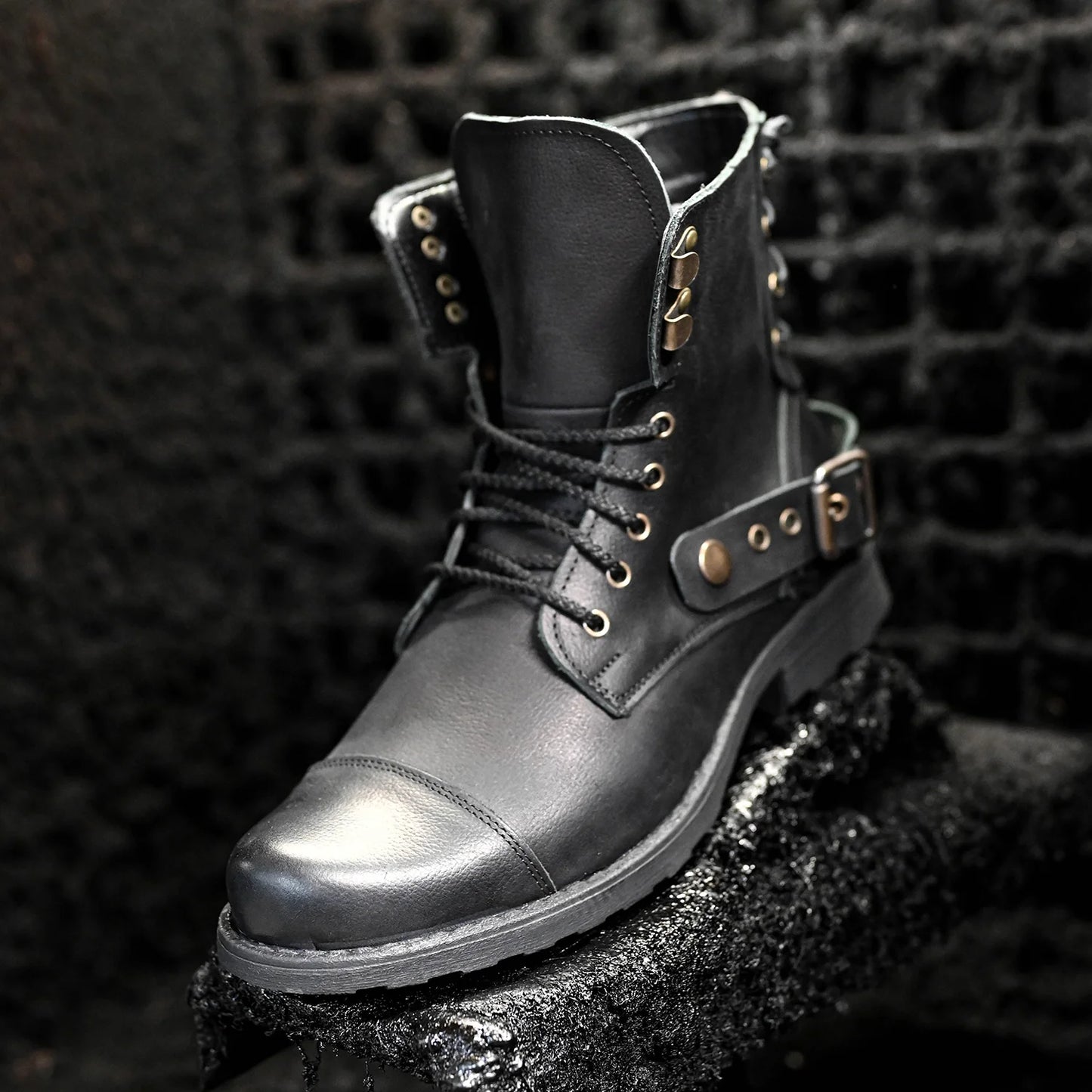 Sztyblety męskie skórzane czarne – Fabian | Jordan Handmade Shoes