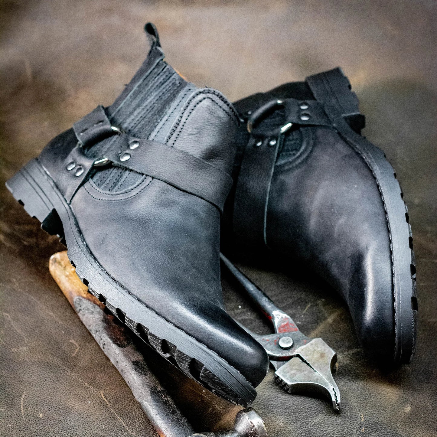 Kowbojki męskie skórzane czarne – Aston | Jordan Handmade Shoes