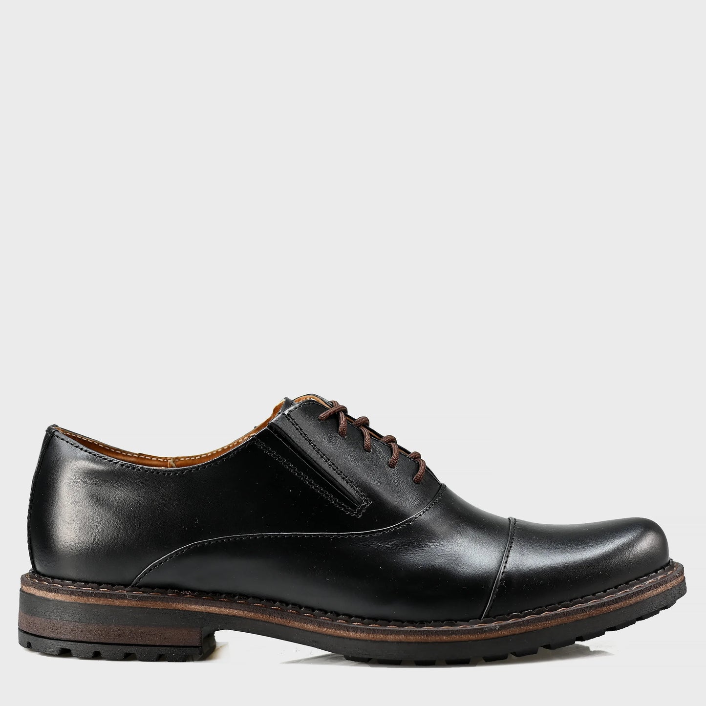 Czarne skórzane półbuty męskie – Enzo | Jordan Handmade Shoes