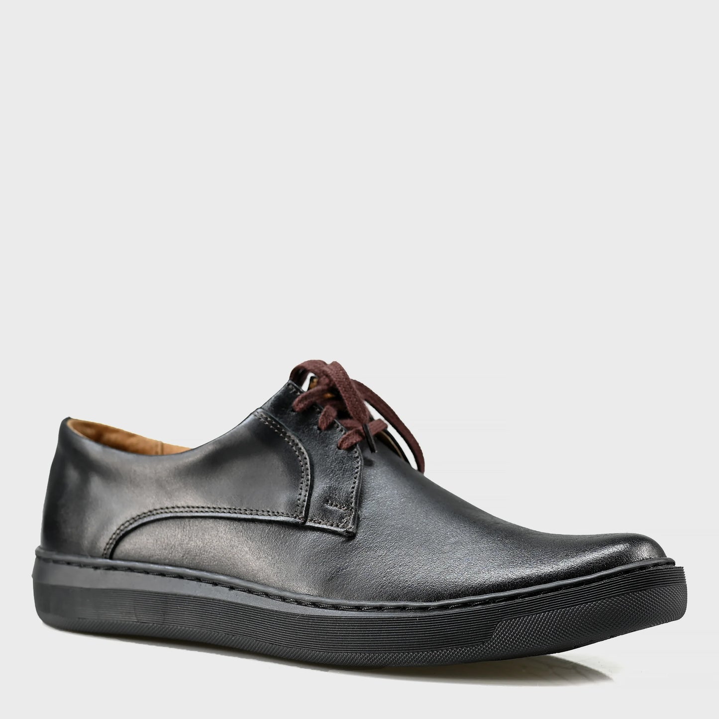 Czarne skórzane półbuty męskie – Luca | Jordan Handmade Shoes