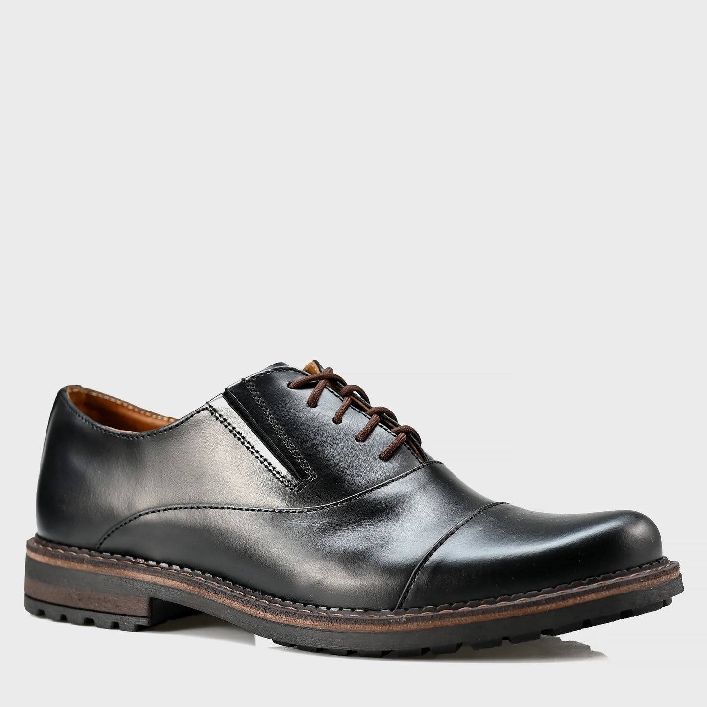 Czarne skórzane półbuty męskie – Enzo | Jordan Handmade Shoes