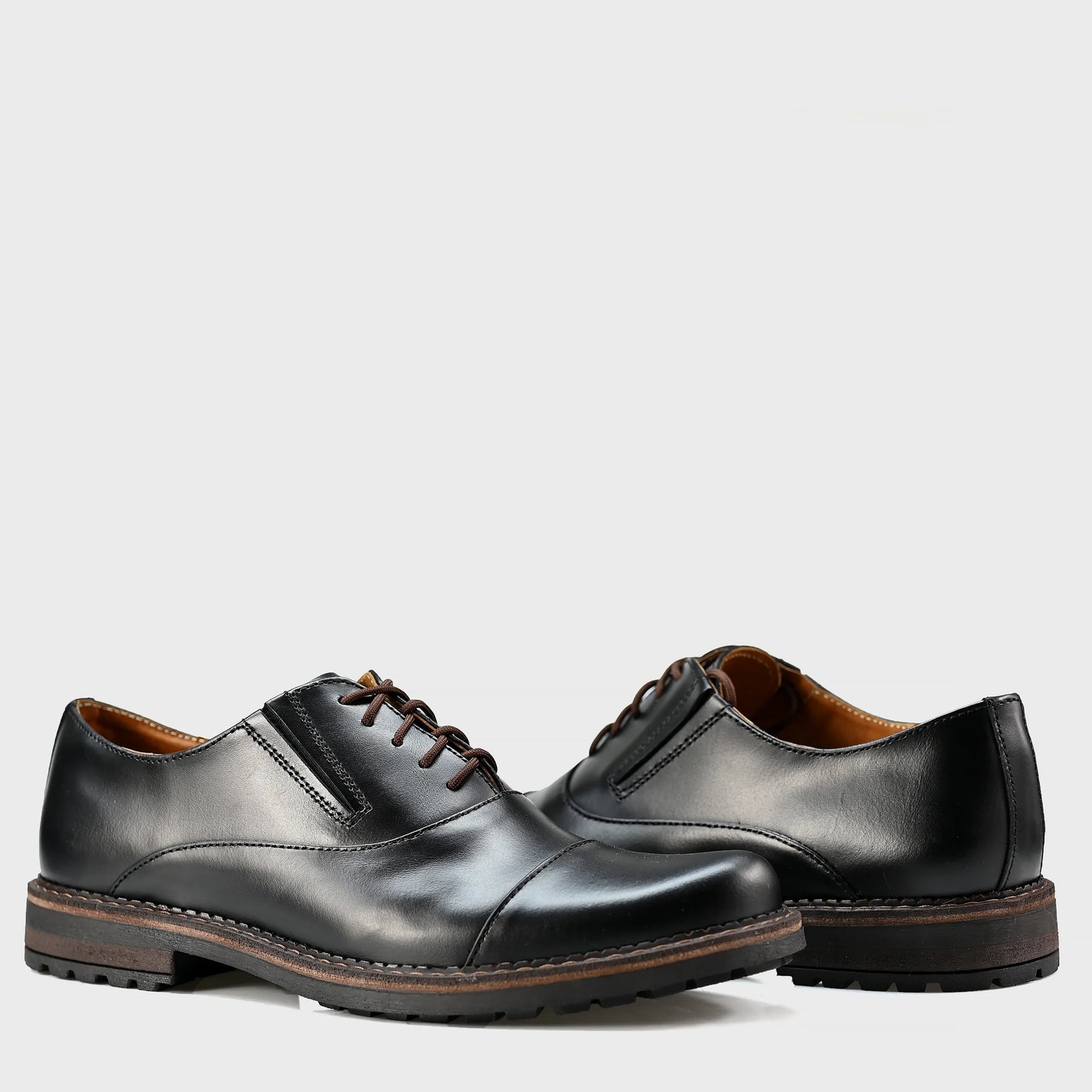 Czarne skórzane półbuty męskie – Enzo | Jordan Handmade Shoes