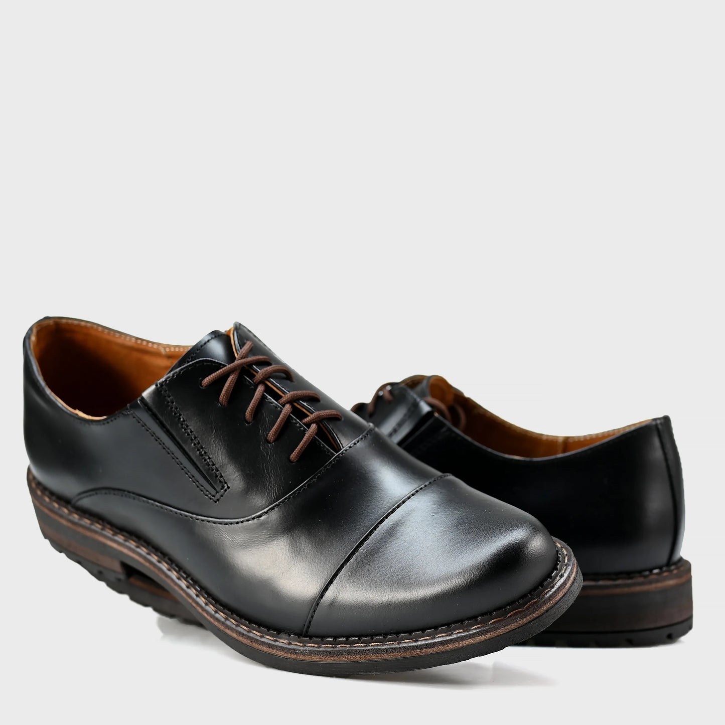 Czarne skórzane półbuty męskie – Enzo | Jordan Handmade Shoes