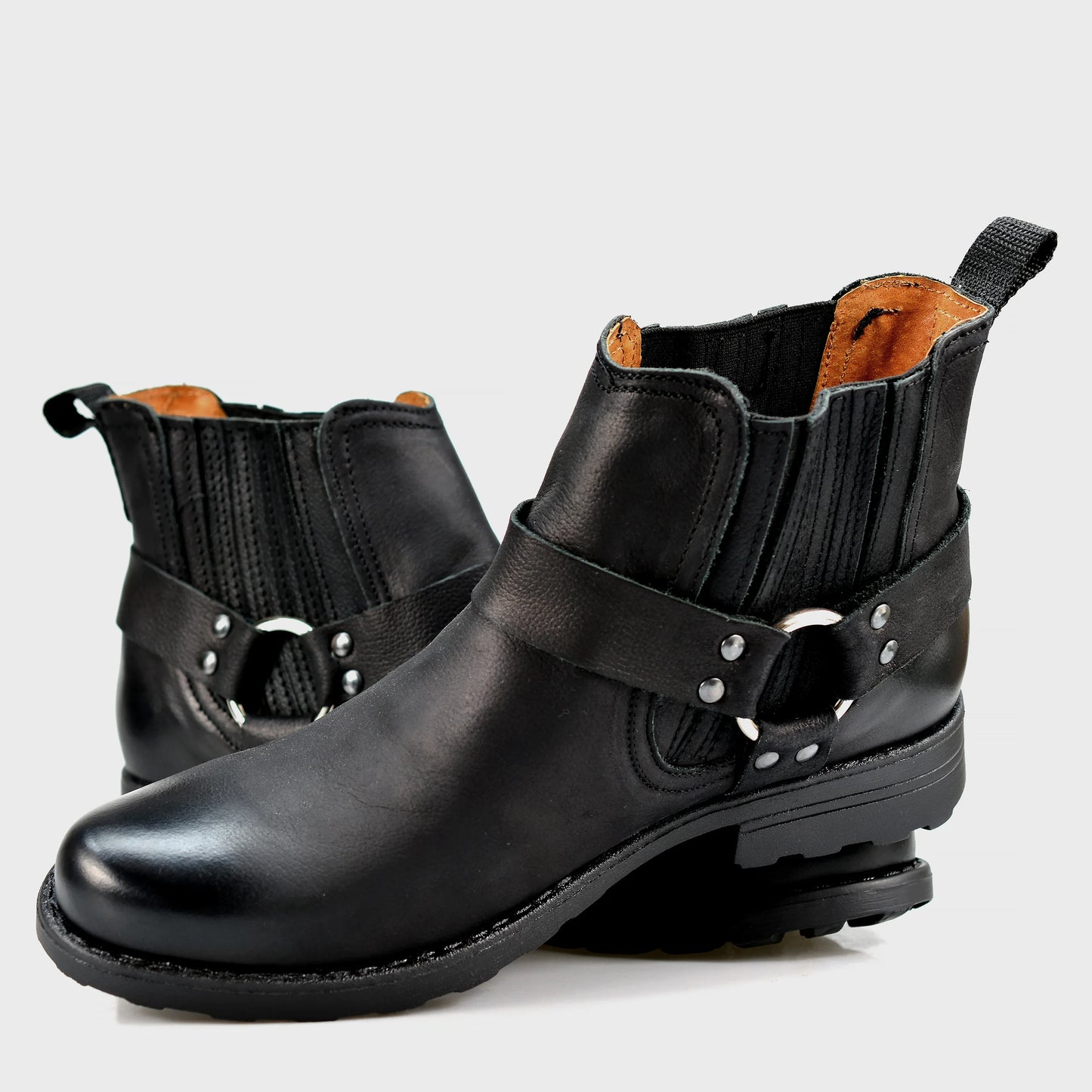Kowbojki męskie skórzane czarne – Aston | Jordan Handmade Shoes