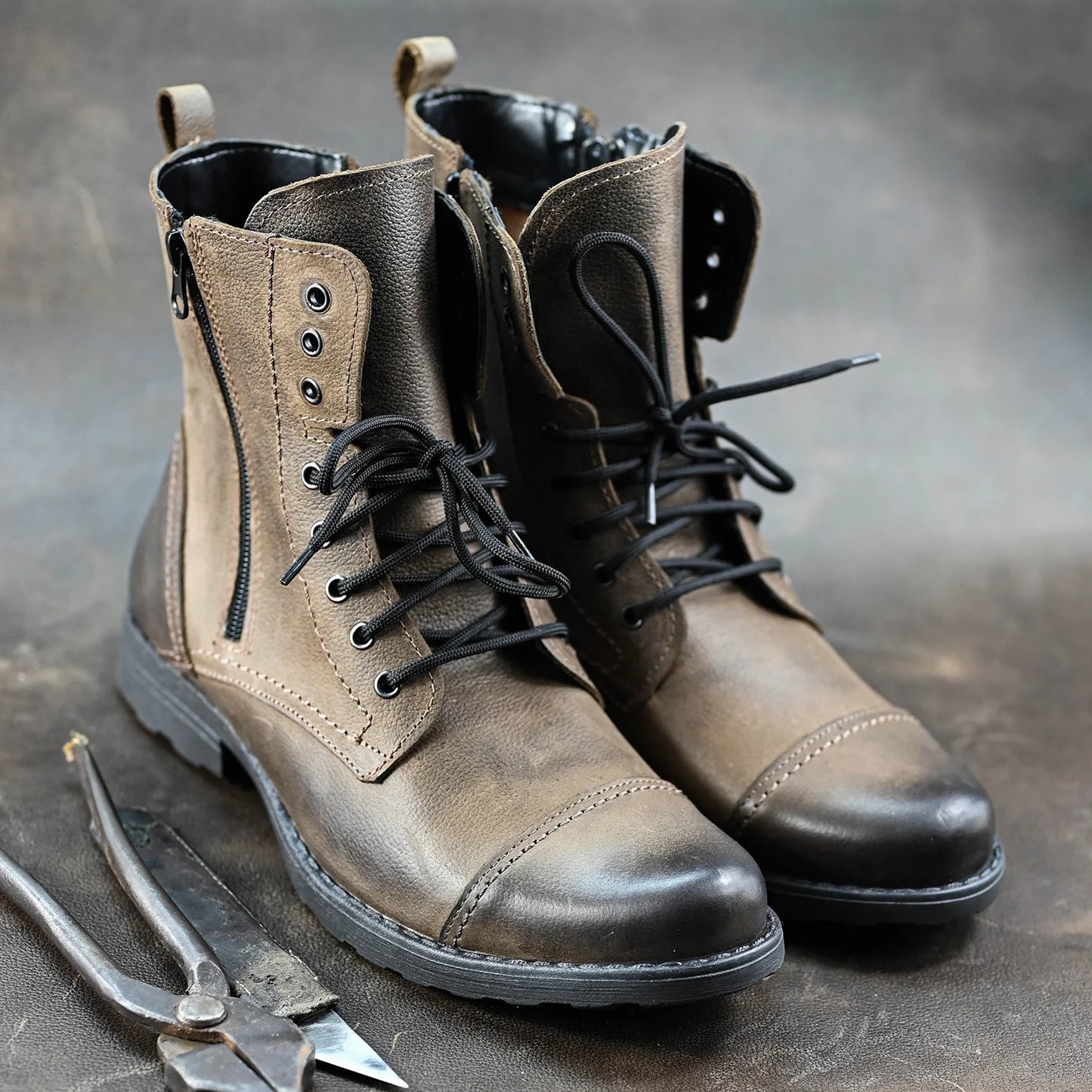Sztyblety męskie skórzane brązowe – Elegant | Jordan Handmade Shoes