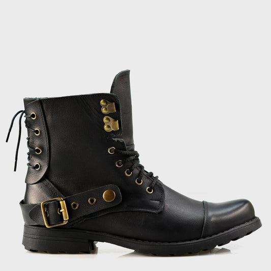 Sztyblety męskie skórzane czarne – Fabian | Jordan Handmade Shoes