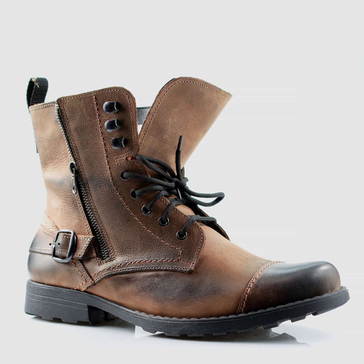 Sztyblety męskie skórzane brązowe – Alex | Jordan Handmade Shoes