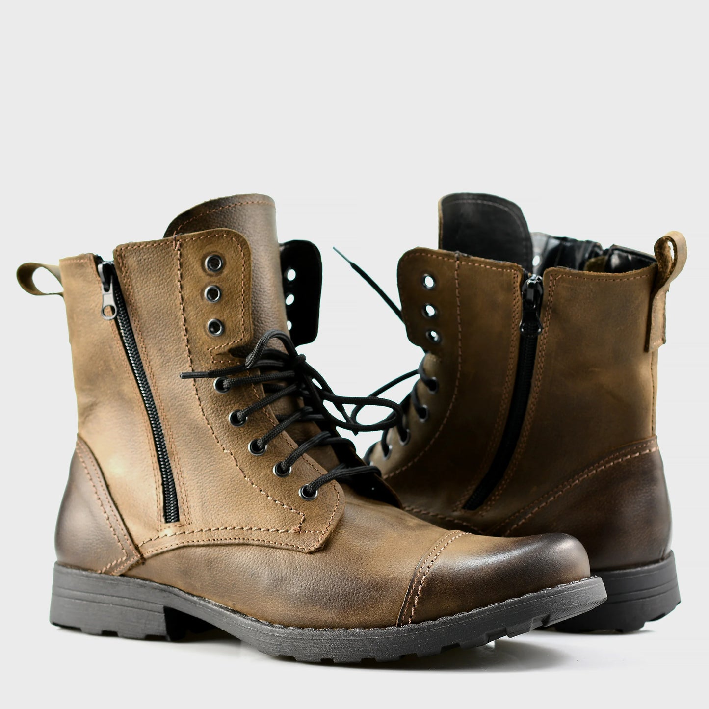 Sztyblety męskie skórzane brązowe – Elegant | Jordan Handmade Shoes