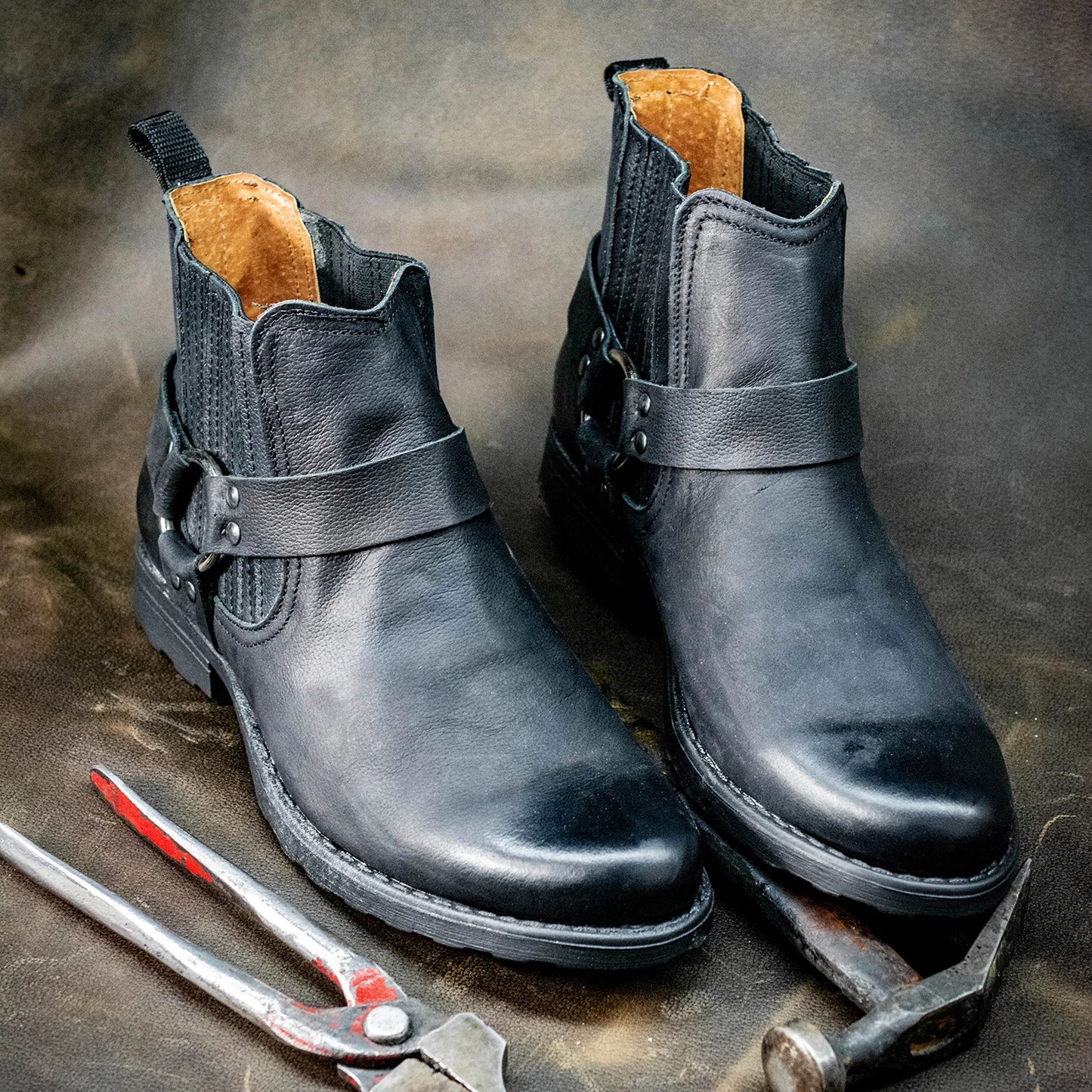 Kowbojki męskie skórzane czarne – Aston | Jordan Handmade Shoes